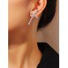 Boucles d'Oreilles à Chaîne avec Strass - Argent 