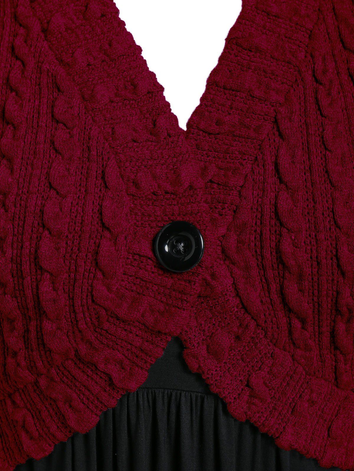 Plus Size Solid Round Collar T Shirt with Sweater - BLOOD RED 3X