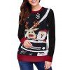 Christmas Santa Claus Longline Jumper Sweater - BLACK S