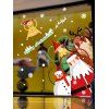 Autocollant Mural de Noël Père Noël et Bonhomme de Neige Imprimés - multicolor 60X90CM