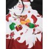 Sweat à Capuche Père Noël Graphique à Cordon avec Poche en Avant - multicolor 2XL