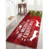 Tapis de Sol Absorption d'Eau Motif de Cerf et Sapin de Noël - multicolor W24 X L71 INCH