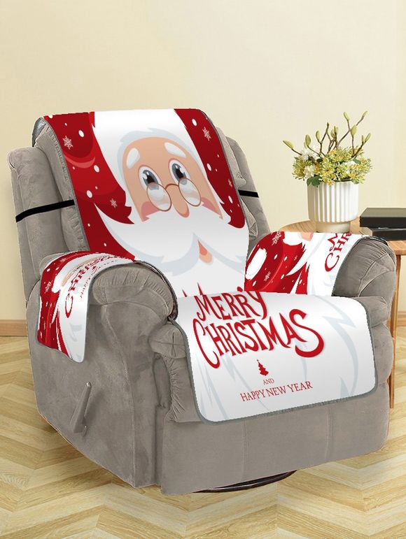 Housse de Canapé Motif de Père Noël - Rouge Vineux SINGLE SEAT