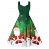 Robe de Noël Taille Haute Sans Manches de Grande Taille - Vert Mer Moyen 3X