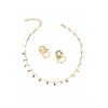 Ensemble de Collier et de Boucles d'Oreilles Etoiles Cercle - Or 