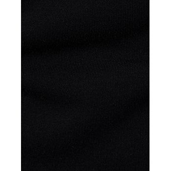 

Side Lace Up Fleece Gothic Hoodie, Black