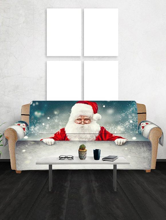 Housse de Canapé Motif de Neige et de Père Noël - Nuage Gris TWO SEATS