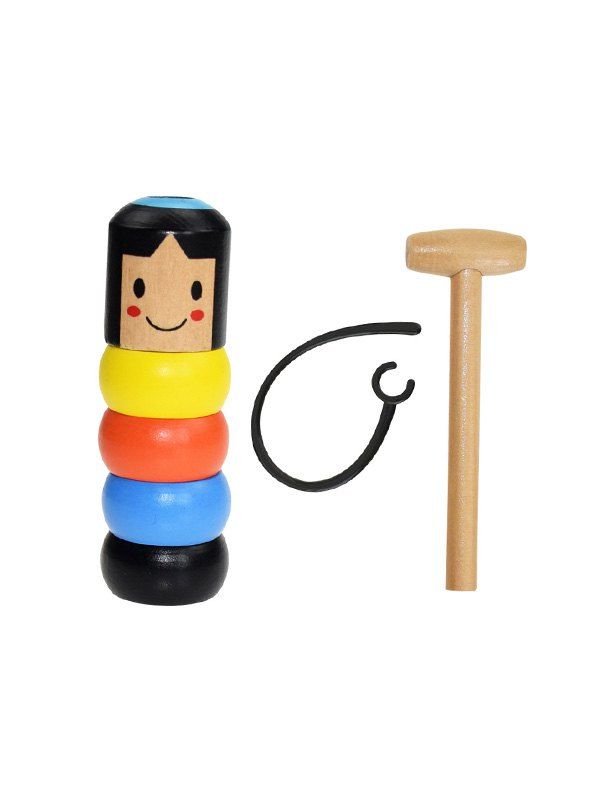 

Unbreakable Wooden Man Magic Toy Tricks Props, Multi-a