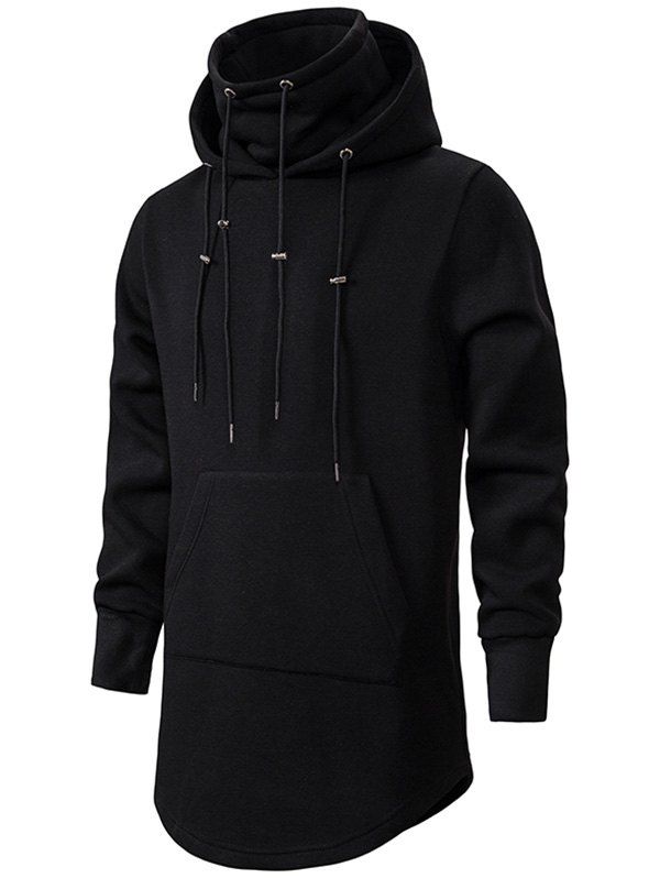 longline fleece hoodie