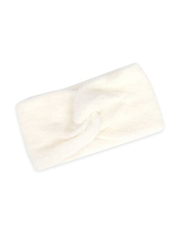 Bandeau Large Elastique en Fausse Fourrure - Blanc 