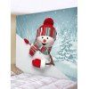 Tapisserie Murale Pendante Art Décoration Bonhomme de Neige et Arbre de Noël Imprimés - multicolor W79 X L71 INCH