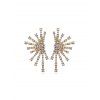 Boucles d'Oreilles en Forme Feu d'Artifice avec Strass - Or 