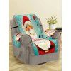 Housse de Canapé de Noël Motif de Père Noël - Bleu Vert SINGLE SEAT