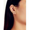Boucles d'Oreilles Papillon Evidé avec Strass - Or 