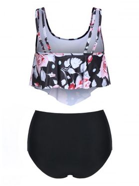 Floral Print High Waisted Tankini Swimwear