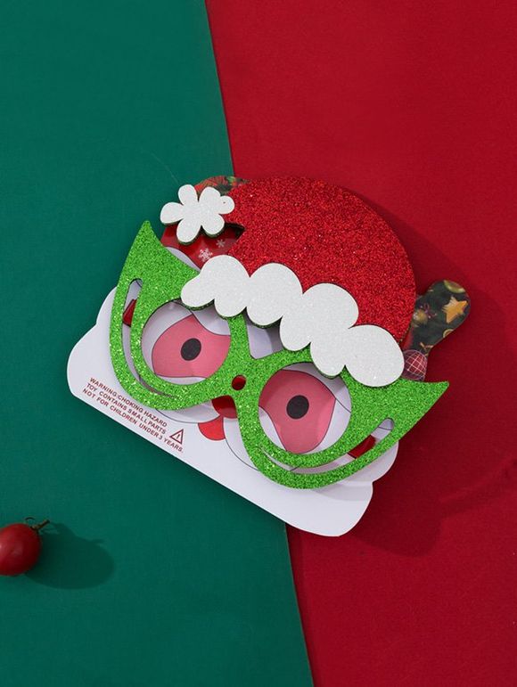 Lunettes Décoratives Accessoires Fête de Noël en Forme de Barbe Brillantes - multicolor B 