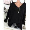 Plus Size Hooded Ripped Sweater - BLACK 2X