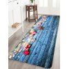 Tapis de Sol Sapin de Noël et Bois - Bleu de Soie W24 X L71 INCH