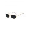 Lunettes de Soleil Triangulaire Légères en Métal - Noir 