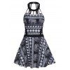 Maillot de Bain Tribal Eléphant Imprimé Une-Pièce - multicolor A 2XL