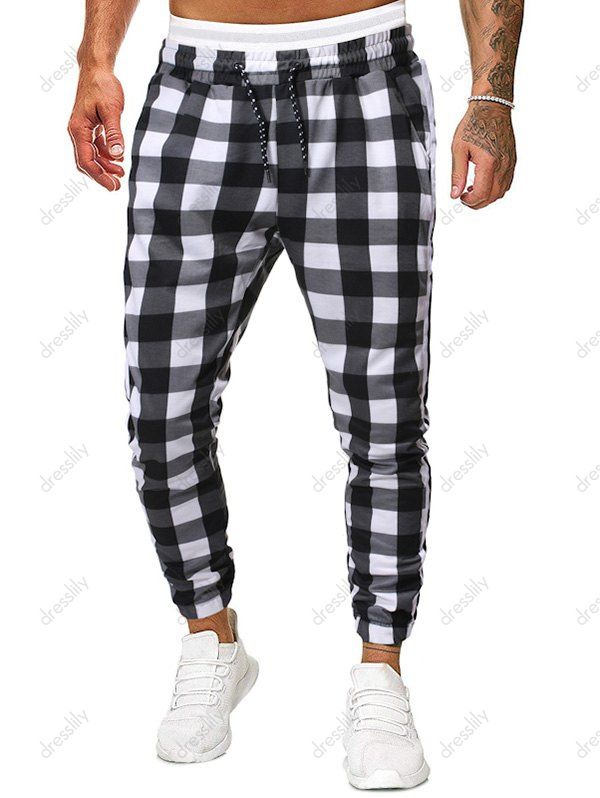 jogger plaid pants