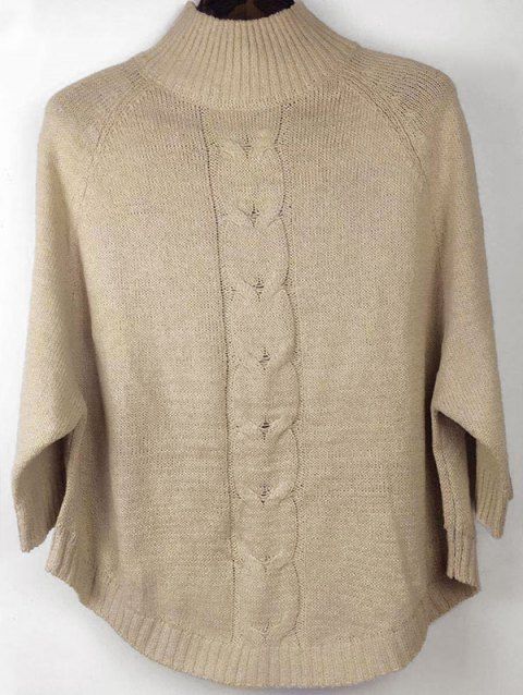 Mock Neck Cable Knit Sweater