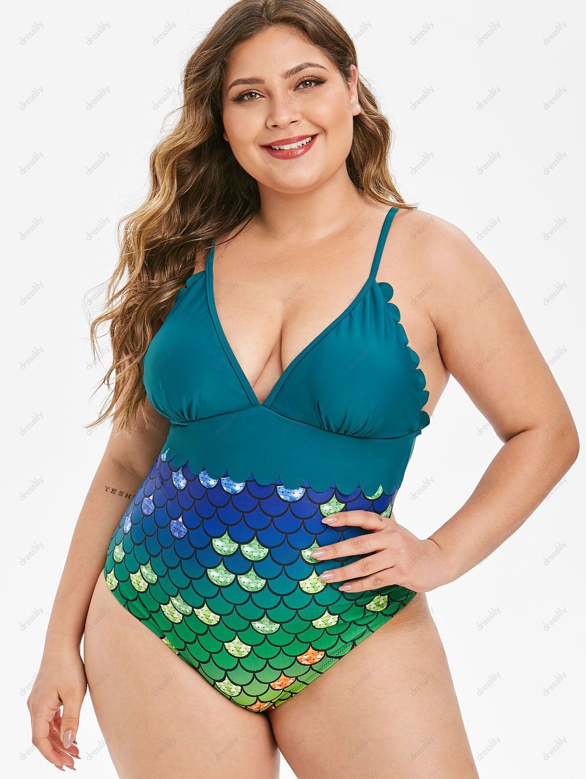 plus size mermaid swimsuit