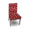 Housse de Chaise Élastique de Noël Motif Flocon de Neige Une-Pièce - multicolor W16 X L24 INCH