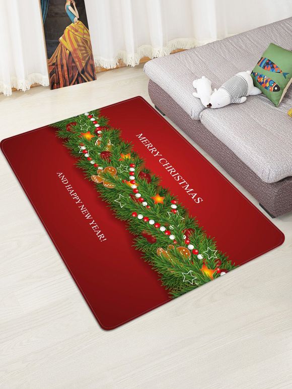 Tapis de Sol Joyeux Noël Nouvel An - multicolor W47 X L63 INCH