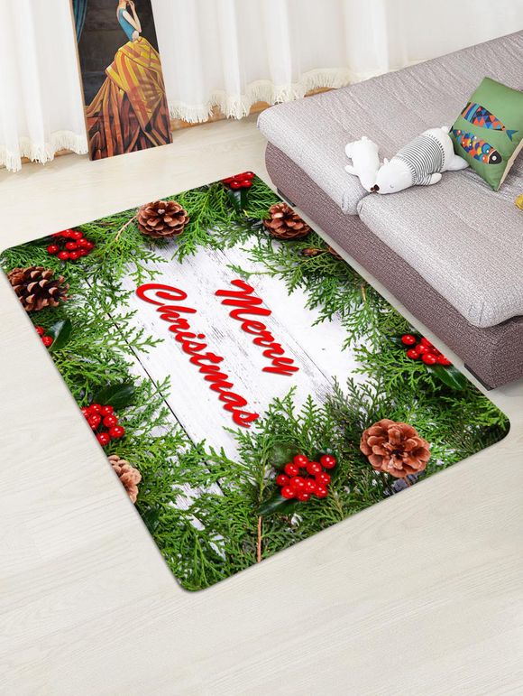 Tapis de Sol Plante Joyeux Noël - multicolor W47 X L63 INCH