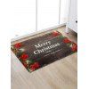Tapis de Sol Absorption d'Eau de Noël Motif de Bois et de Nœud Papillon - multicolor W24 X L35.5 INCH