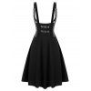 Plus Size Boucle Œillet jarretelle Jupe - Noir L