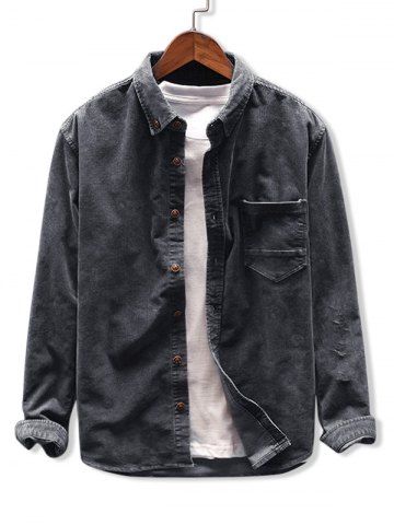 Button Up Pocket Corduroy Shirt