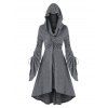 Robe à Capuche en Couleur Unie de Grande Taille - Gris Foncé 1X