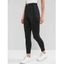 Mock Button Solid Fitted Leggings - BLACK S
