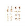 Ensemble de Boucles d'Oreilles Coquille Poisson - Or 