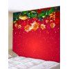 Tapisserie Murale Pendante Art Décoration de Noël Branche et Flocon de Neige Imprimés - Rouge Rubis W59 X L51 INCH
