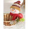 Panier pour Bonbons en Forme de Père Noël Élan et Bonhomme de Neige - Rouge 