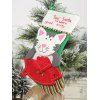Chaussette de Noël Motif de Chien de Chat Dessin Animé - Rouge 