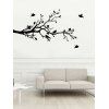 Branches d'arbres et oiseaux Imprimer mur décoratif Art Autocollants - Noir 30*58CM