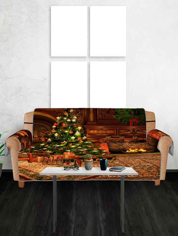 Impression d'arbre de Noël cadeau Couch Couverture - multicolor THREE SEATS