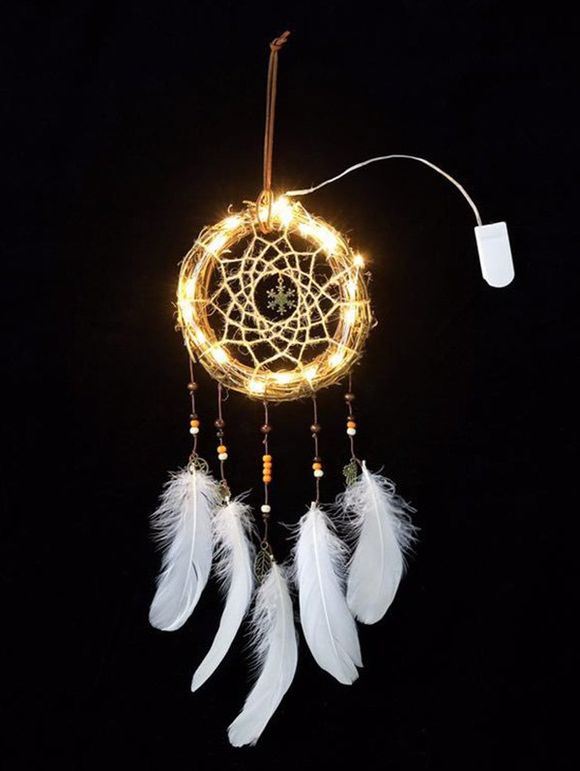 Attrape-Rêve de Noël Motif Flocon de Neige - Blanc WITH LIGHTS