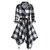 Robe Mouchoir Panneau en Dentelle Florale à Carreaux Grande-Taille - Nuit 4X