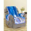 Housse de Canapé de Noël Motif de Boules et Bonhomme de Neige - Bleu Dodger SINGLE SEAT
