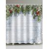 Rideau de Douche Imperméable de Noël Neige et Bois - Bleu Alice W71 X L79 INCH
