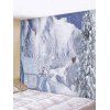 Tapisserie Murale Motif 3D Maison de Neige et d'Arbre Imprimés - multicolor W79 X L71 INCH