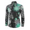 Chemise de Noël Flocon de Neige et Foudre Imprimés - Vert Pin XL