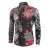 Chemise de Noël Flocon de Neige et Foudre Imprimés - Rouge M