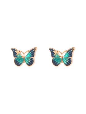 Drops Oil Butterfly Stud Earrings