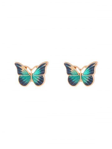 Drops Oil Butterfly Stud Earrings